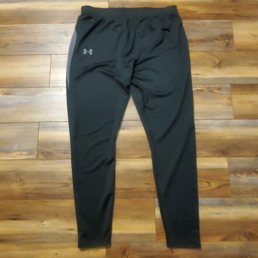 Under Armour ColdGear Mens XXL Black Grey Athletic Training Pants Joggers 36x32